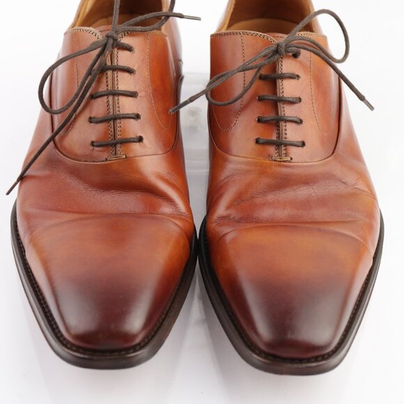 Magnanni Mens Saffron Oxfords Size 8.5 M Tan Brown Leather Cap Toe Dress Shoes main image 11